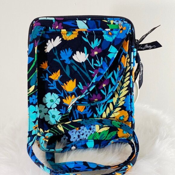 Vera Bradley Bag Midnight Blues Purse Crossbody Quilted Mini Hipster - Picture 3 of 9